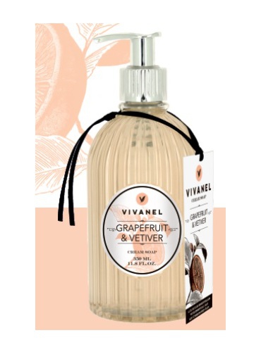 8033 Tekuté mýdlo VIVANEL Grapefruit a Vetiver 350ml.